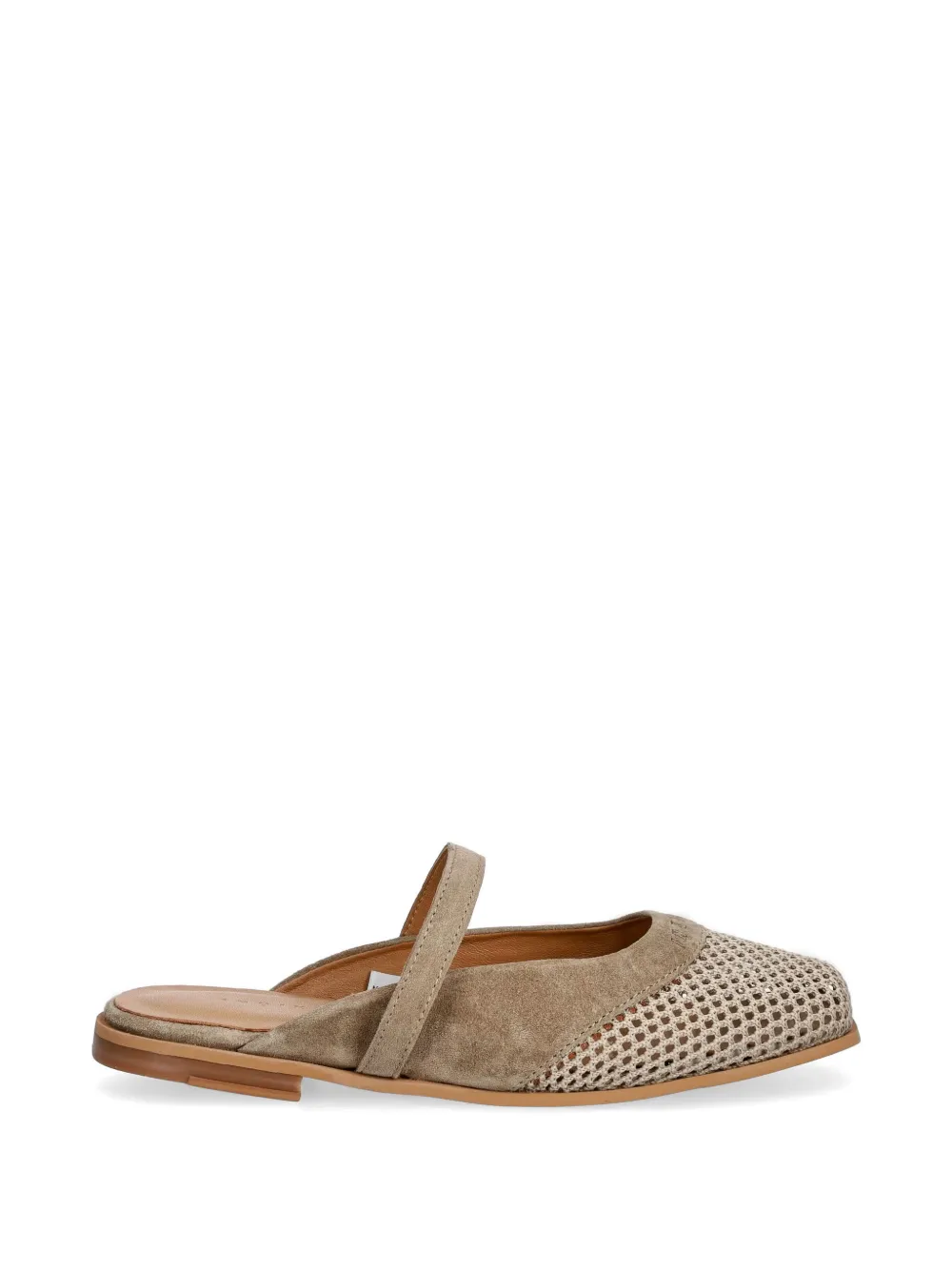 Inuikii Lazy NY crochet-knit-detail mules Beige
