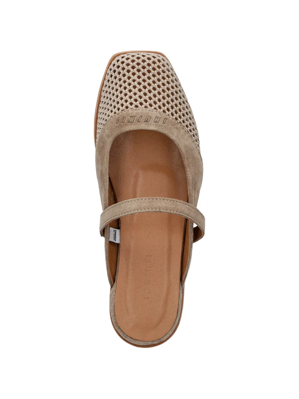 Inuikii Lazy NY crochet-knit-detail mules Beige