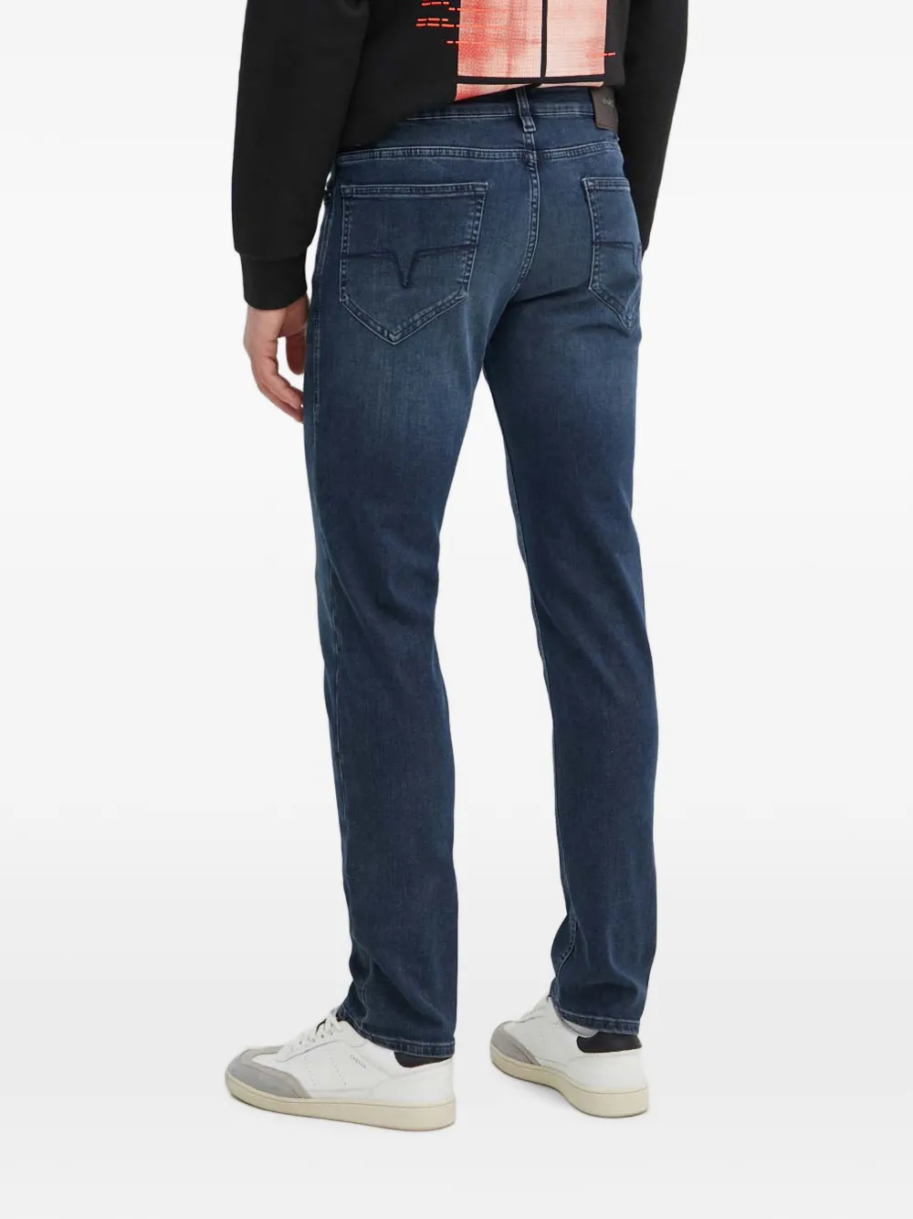 Joop! Mitch jeans met logo-patch Blauw