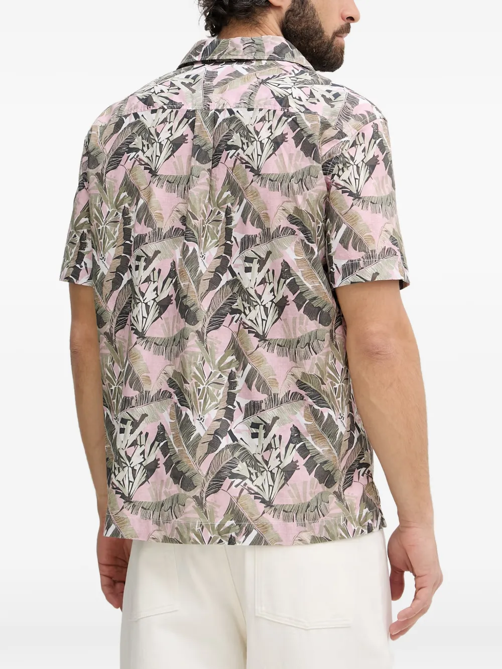 Joop! Hanes overhemd met korte mouwen Roze