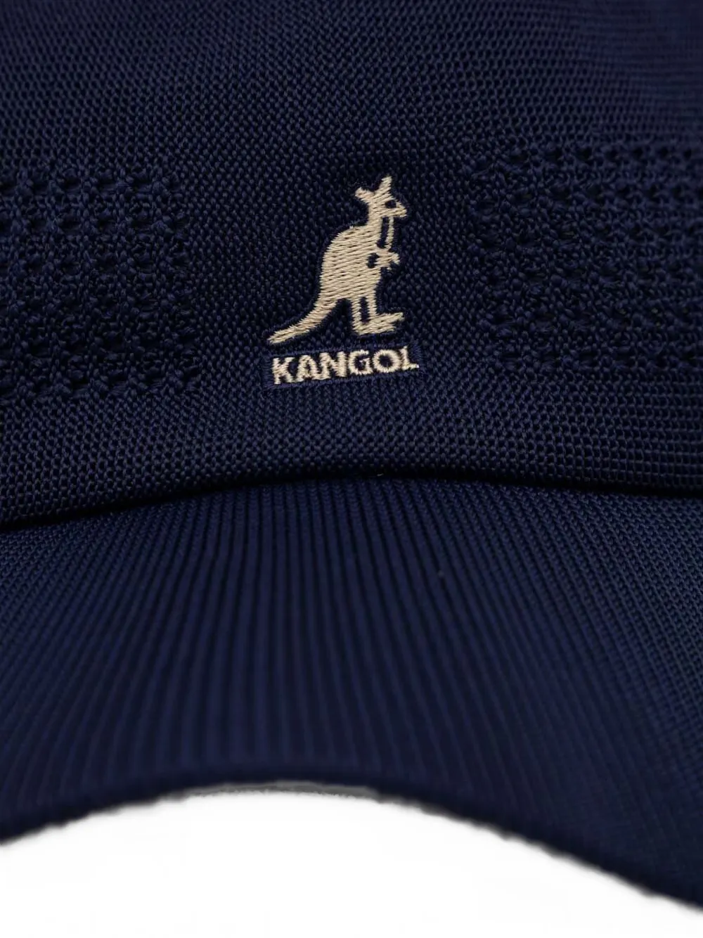 Kangol Honkbalpet van gebreid mesh met geborduurd logo Blauw