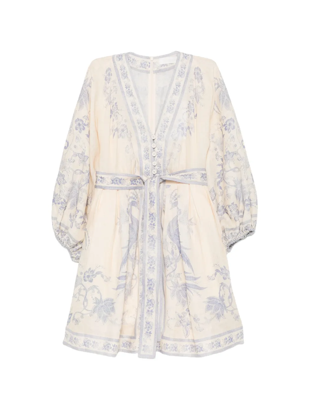 ZIMMERMANN floral-print belted dress - Toni neutri