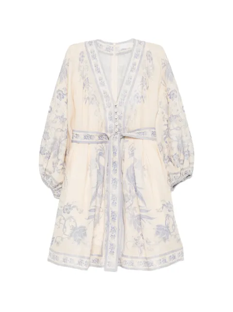 ZIMMERMANN Indra floral-print mini dress