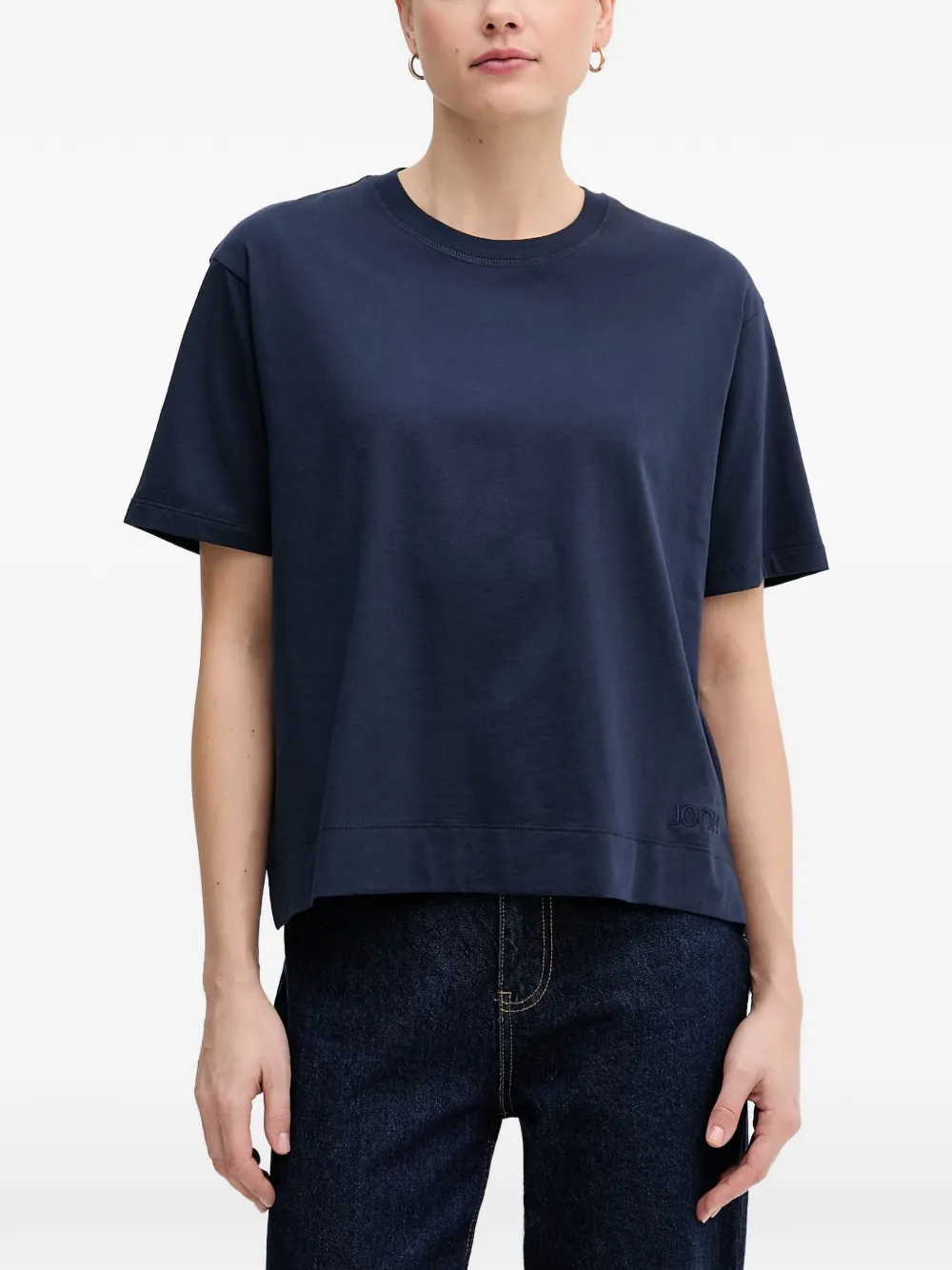 Joop! logo-plaque short-sleeve T-shirt - Blu