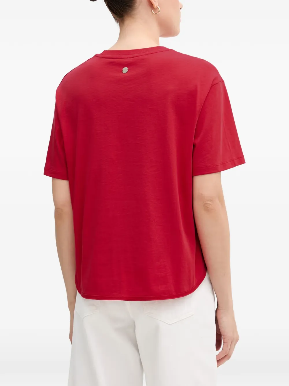 Joop! T-shirt met logoplakkaat Rood