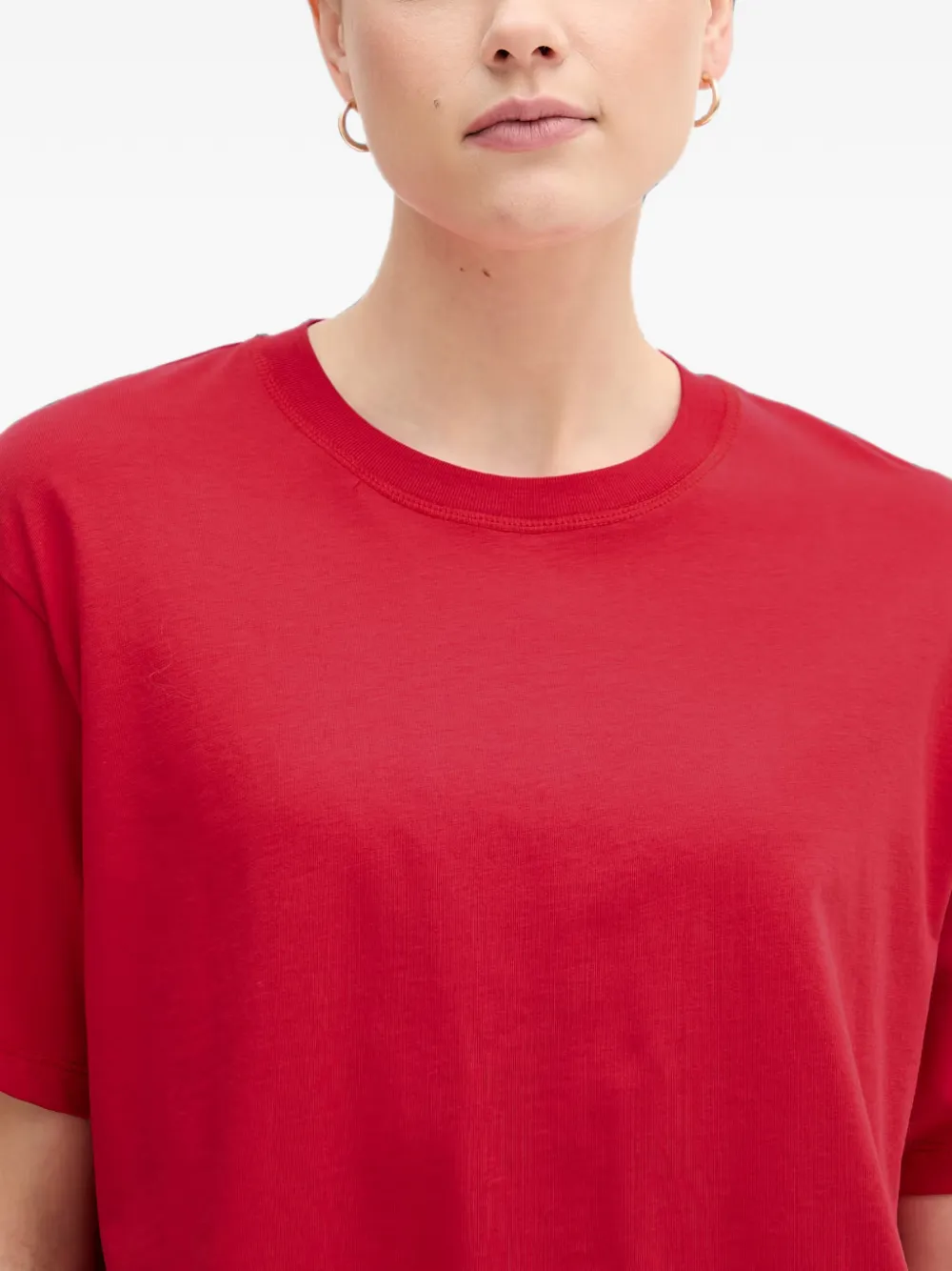 Joop! T-shirt met logoplakkaat Rood
