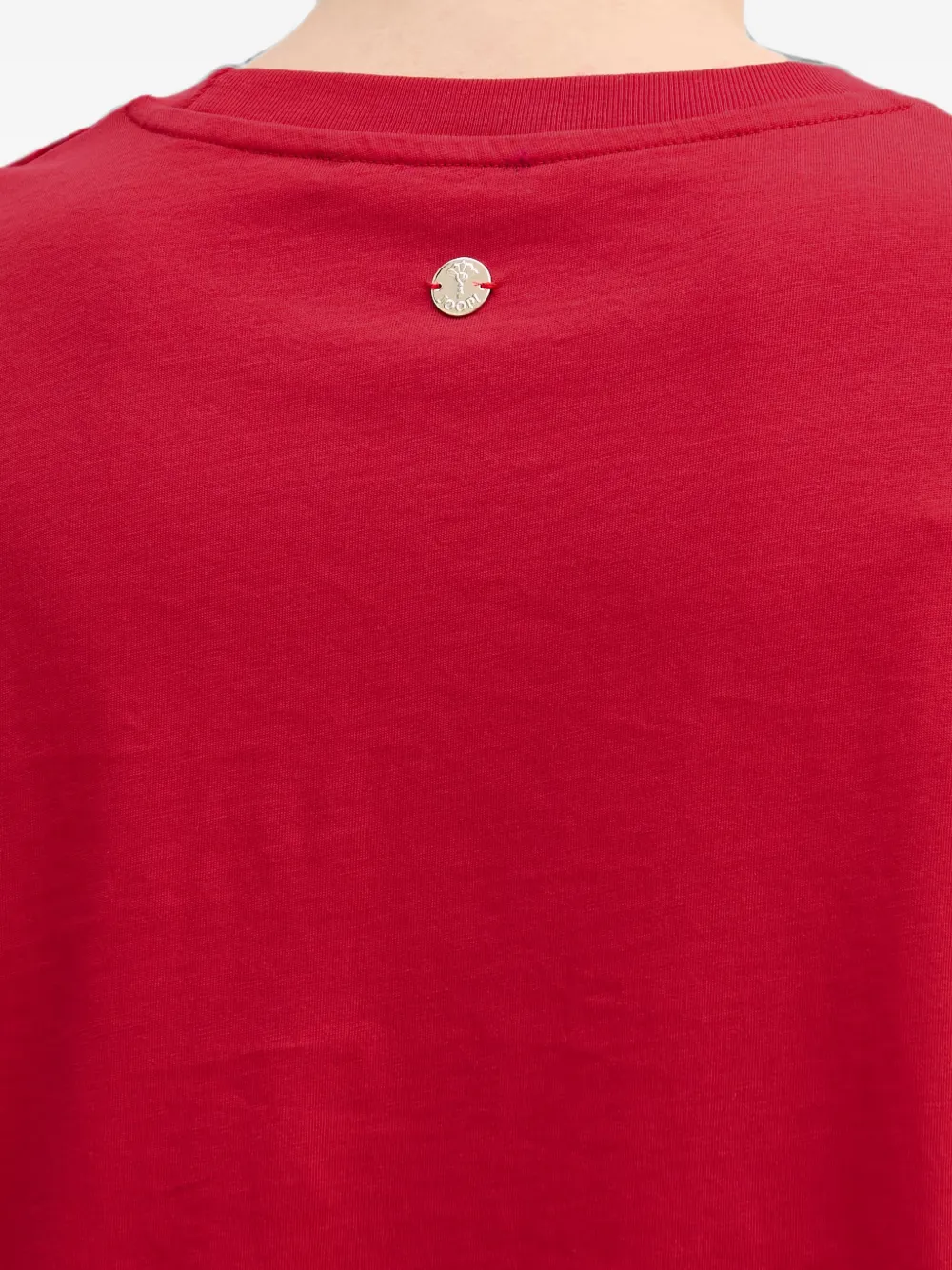 Joop! T-shirt met logoplakkaat Rood