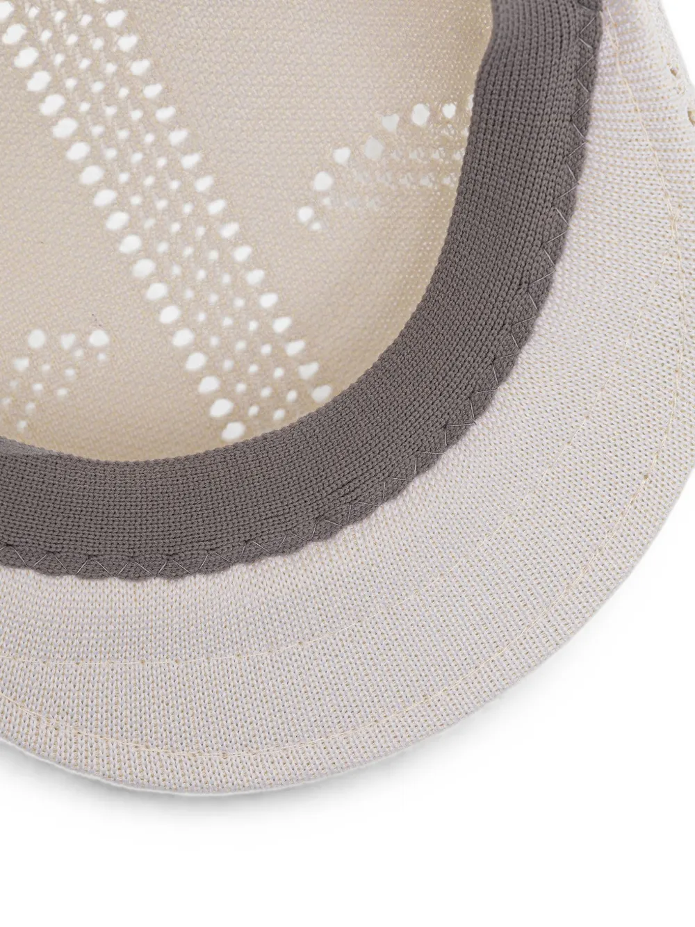 Kangol Gebreide platte pet met ringlets Wit