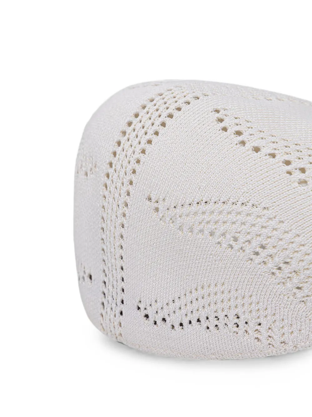 Kangol Gebreide platte pet met ringlets Wit