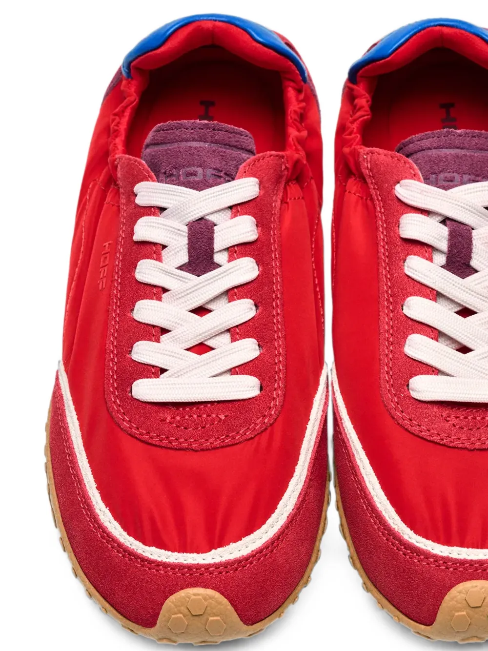 Hoff Bridge Dopamine panelled suede-trimmed sneakers Rood