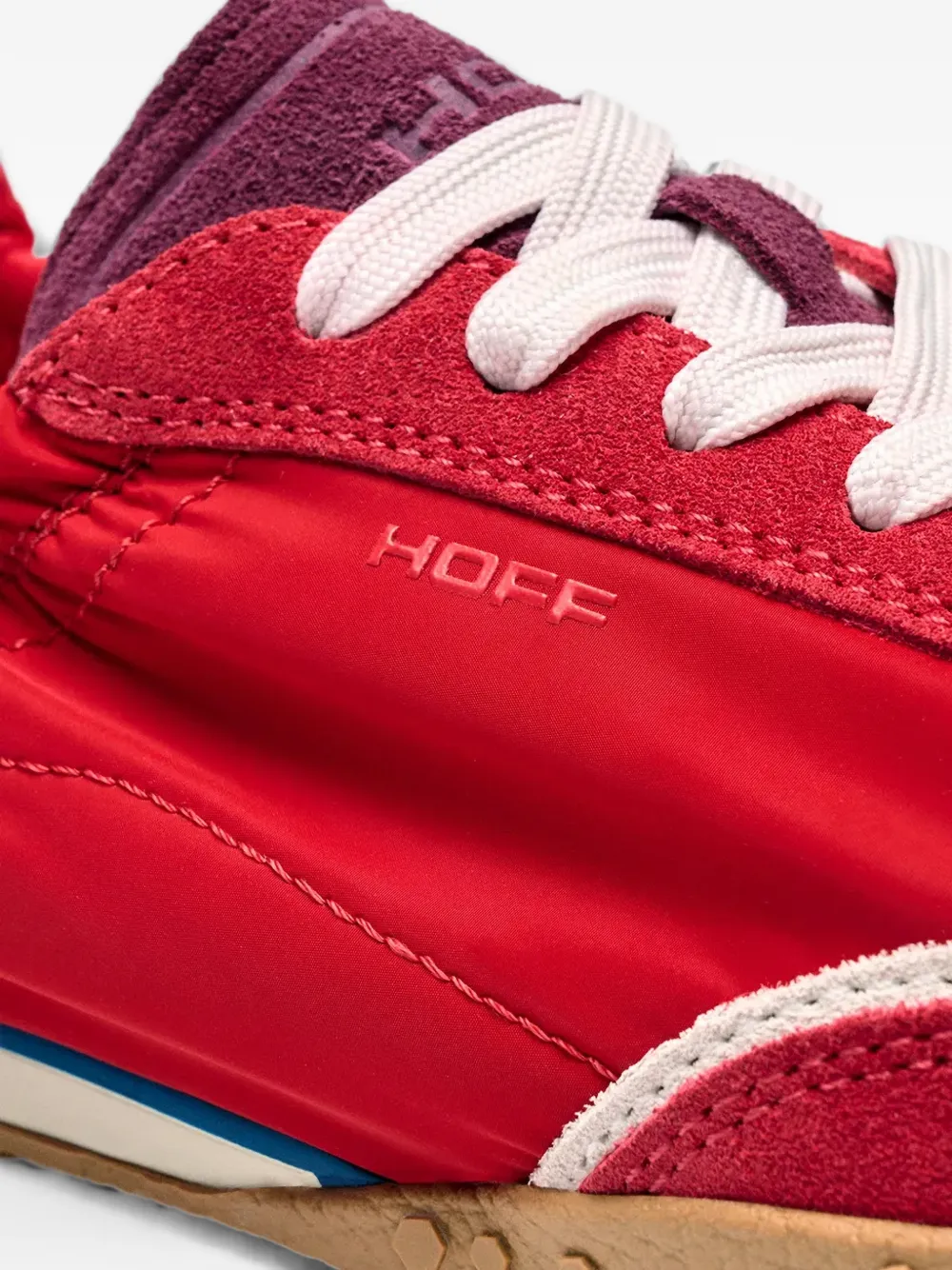 Hoff Bridge Dopamine panelled suede-trimmed sneakers Rood