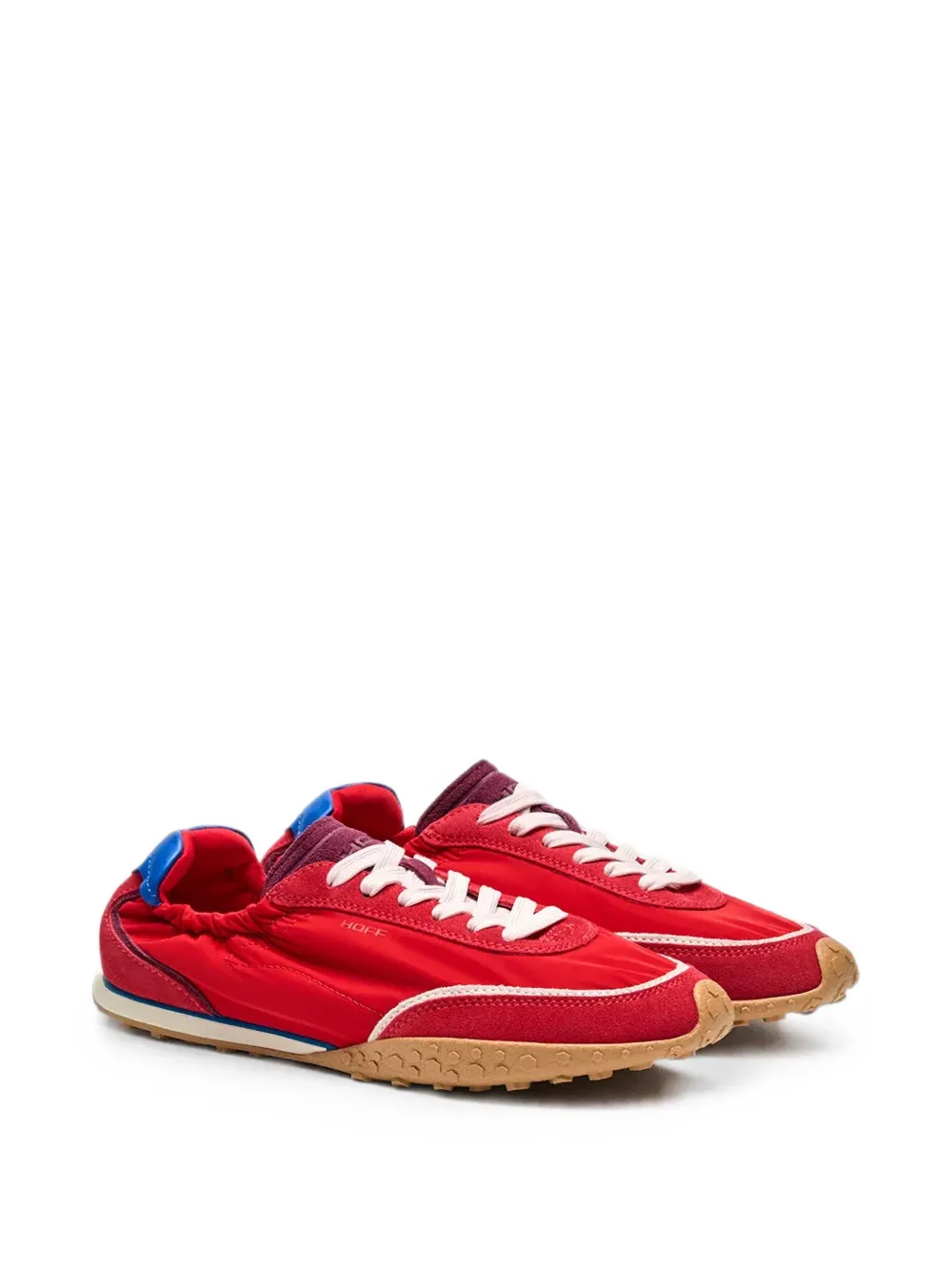 Hoff Bridge Dopamine panelled suede-trimmed sneakers Rood