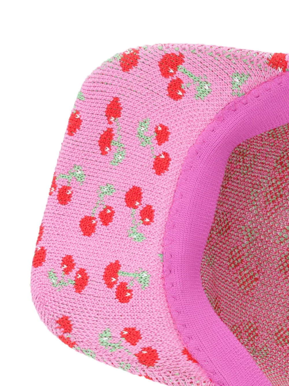 Kangol Pet met geborduurd logo en kersenprint Roze