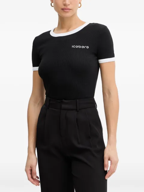 Iceberg logo-print ribbed T-shirt