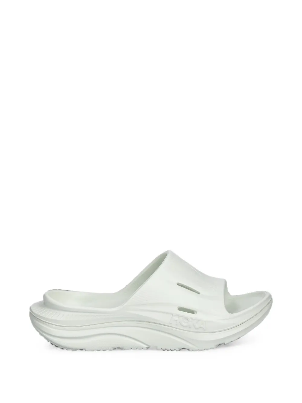 HOKA Ora Recovery 3 logo-embossed cut-out slides - Weiß
