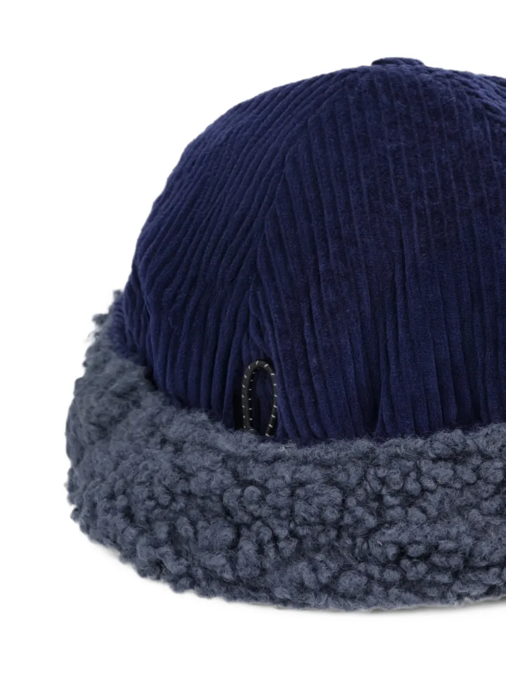 Kangol Cozy corduroy fleece-trimmed baseball cap Blauw