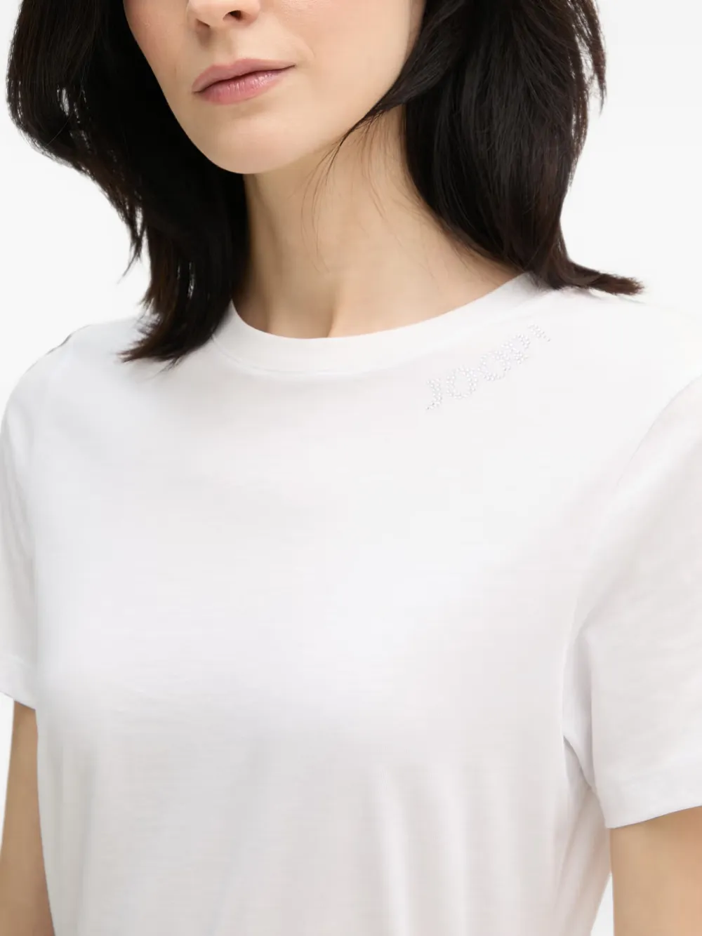 Joop! Tori T-shirt verfraaid met kristallen Wit