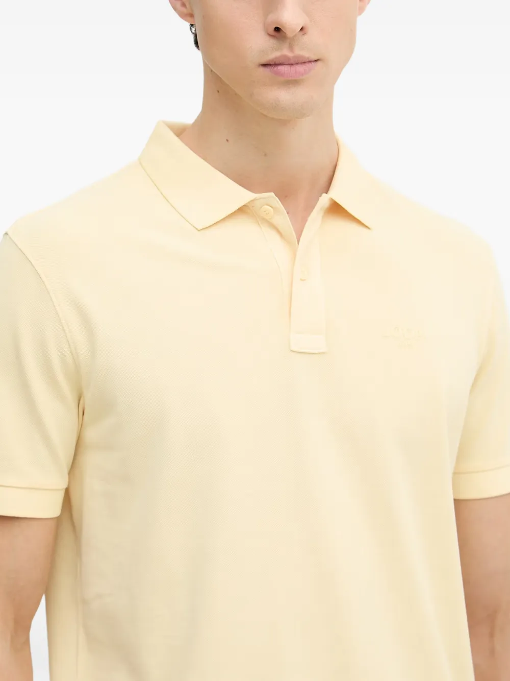 Joop! Ambrosian poloshirt met geborduurd logo Geel