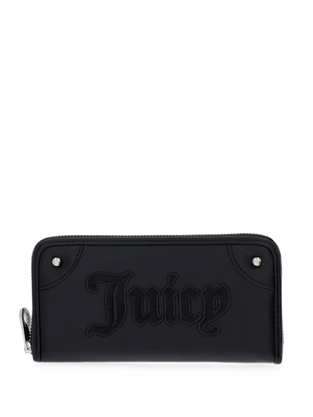 Juicy Couture Candy logo-embroidered zip-around wallet - Nero