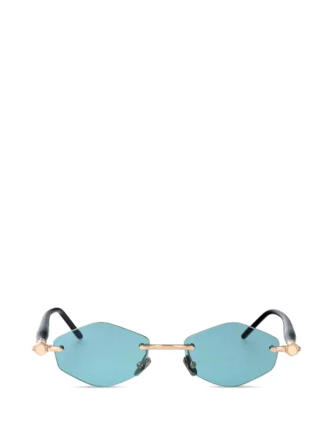 Kuboraum geometric-frame rimless sunglasses