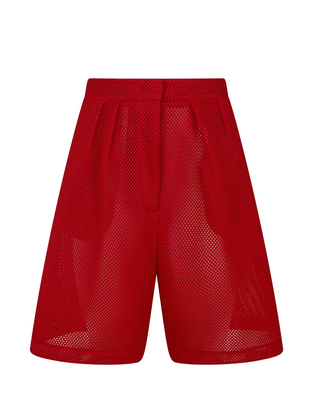 The Frankie Shop Marfa mesh pleated shorts - Rot