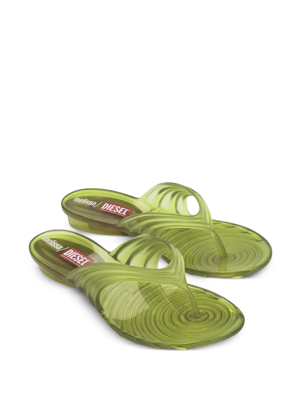 Melissa x Diesel Quantum ribbed flip-flops Geel