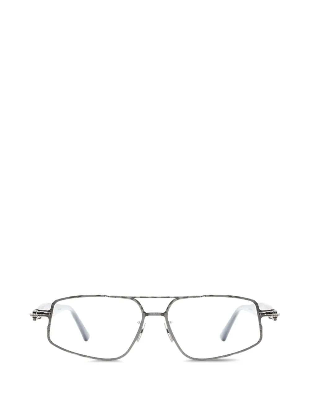 Kuboraum J73 geometric-frame glasses - Argento