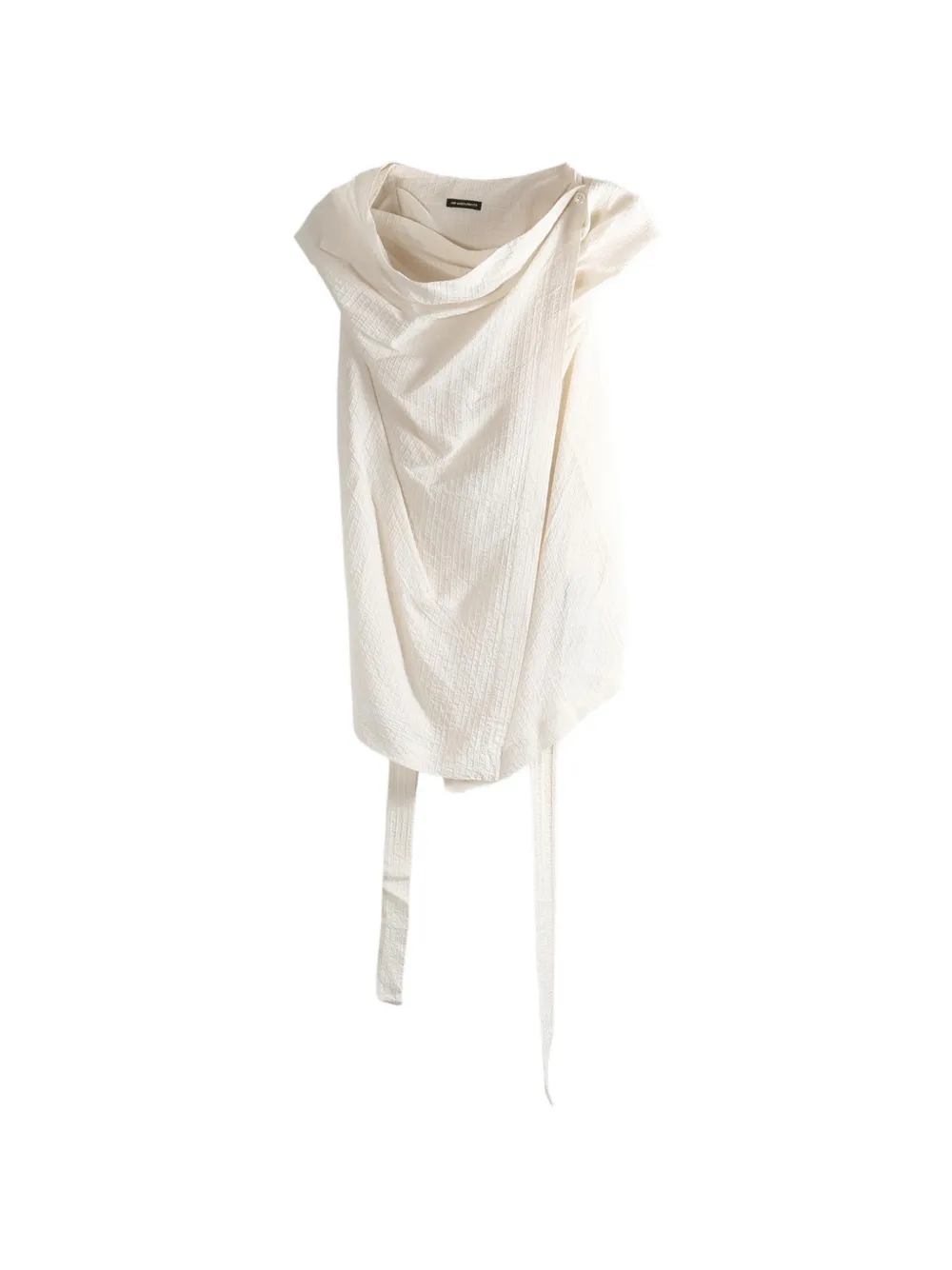 Ann Demeulemeester Macy draped wrap-style top - Toni neutri