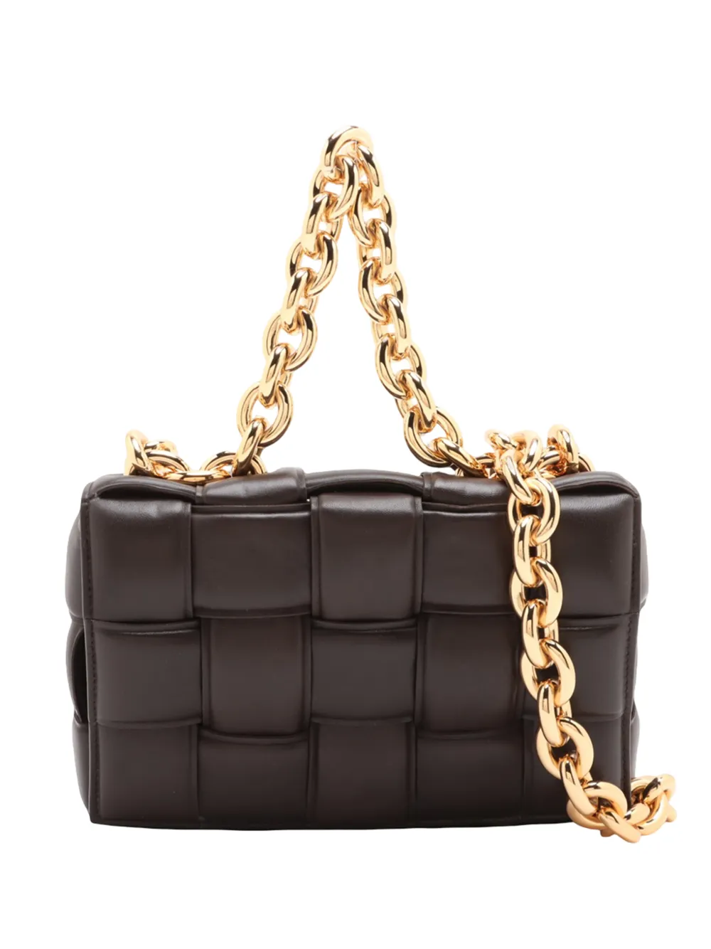 Bottega Veneta Pre-Owned 2012-2026 Nappa Intrecciato Padded Chain Cassette satchel - Brown