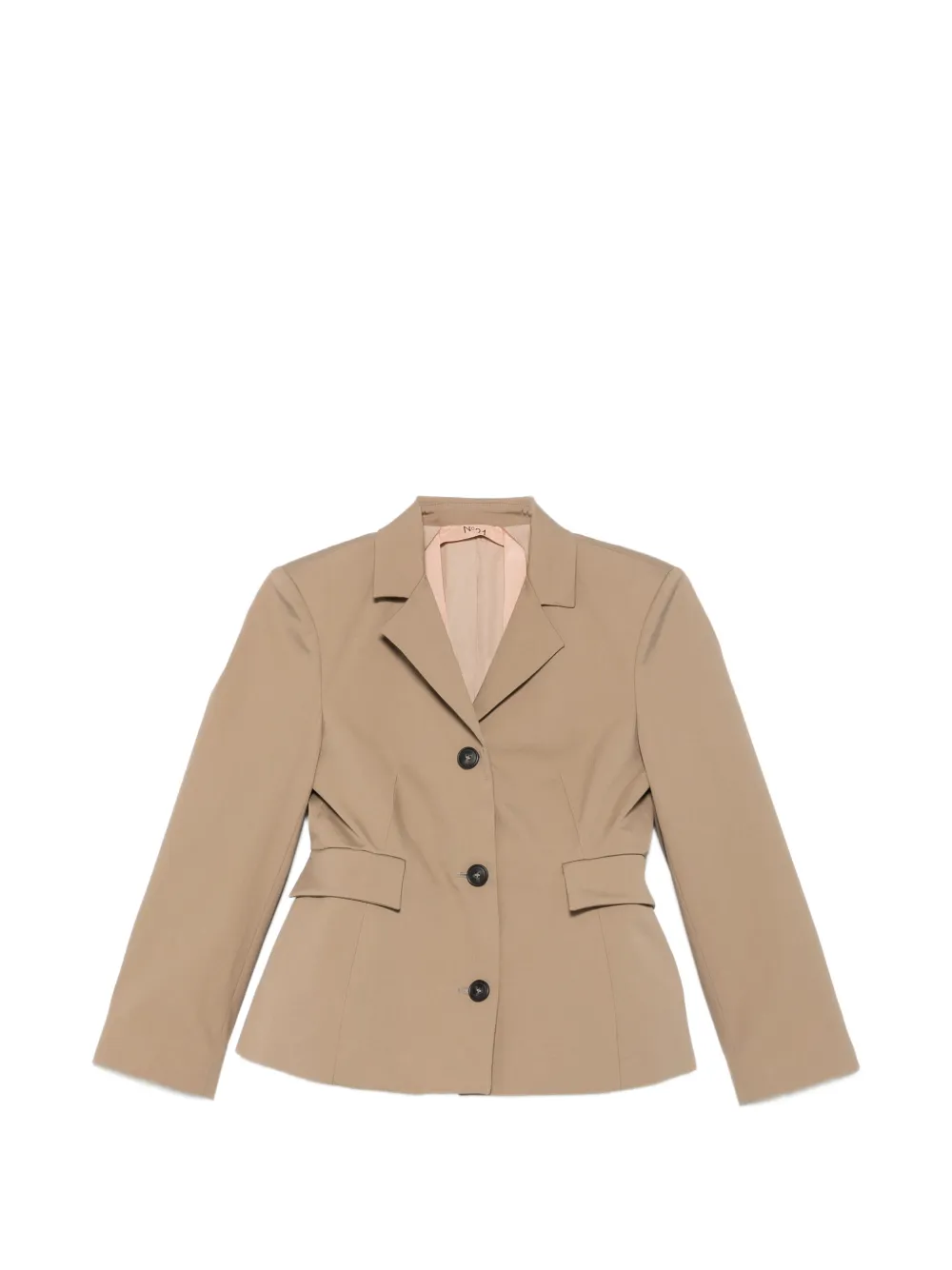 Nº21 notched-lapel button-up jacket - Toni neutri
