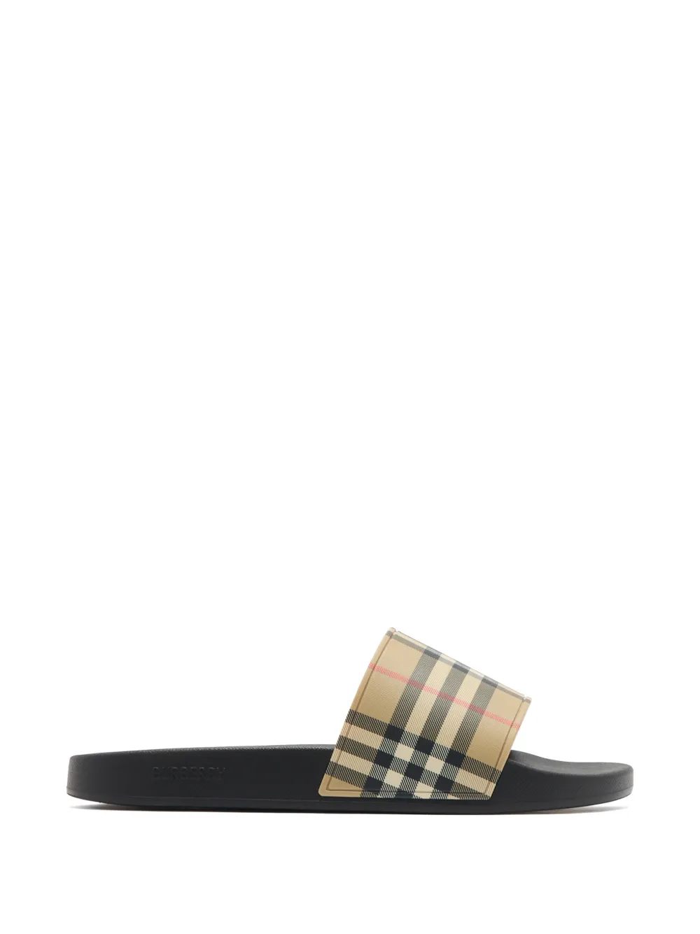 Burberry check-print slides - Toni neutri