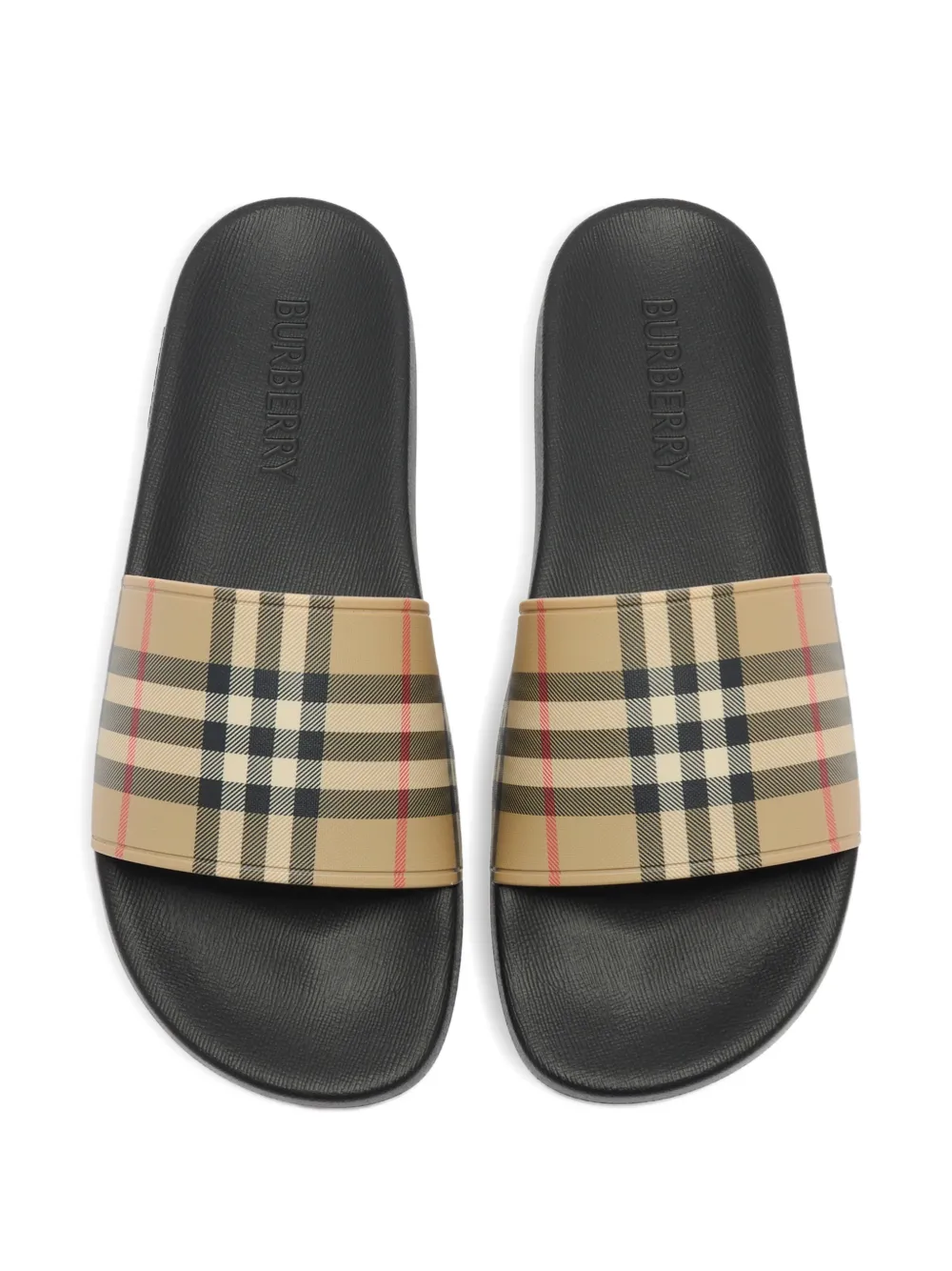 Burberry check-print slides Beige