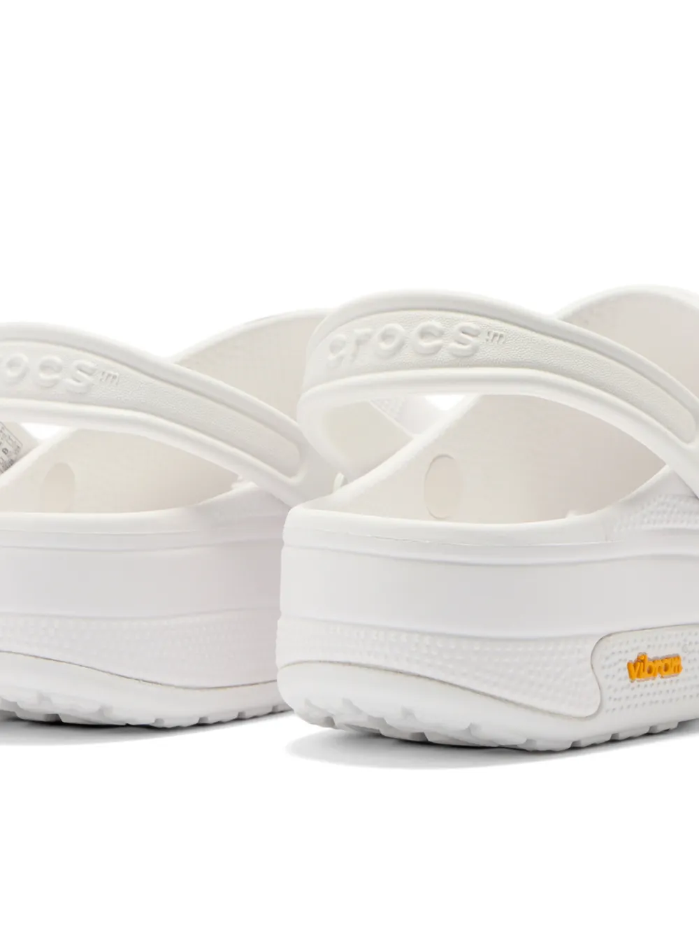 Crocs Geperforeerde slingback muiltjes Wit