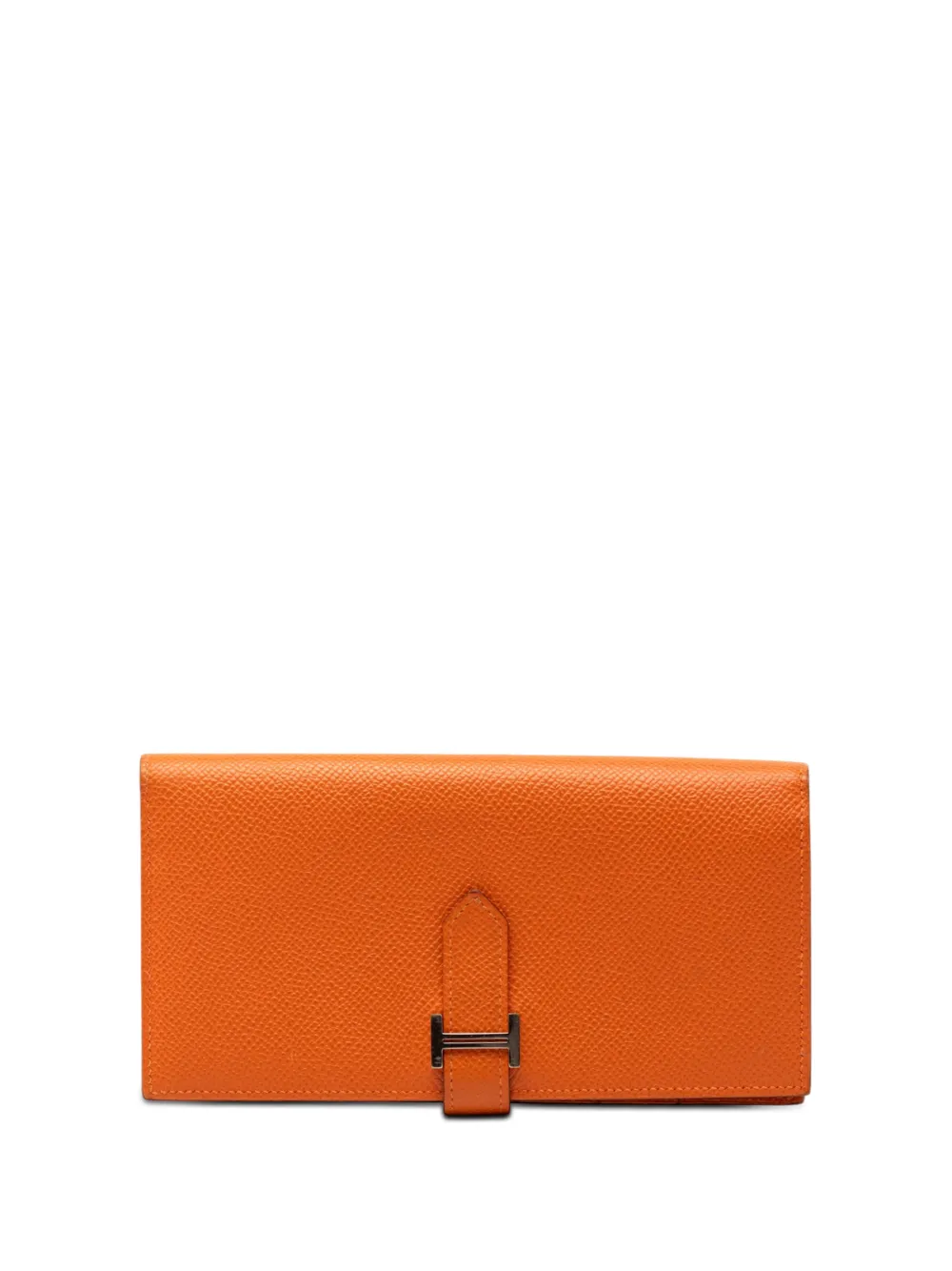 Hermès Pre-Owned 2013 längliches Epsom Bearn Soufflet Portemonnaie - Orange