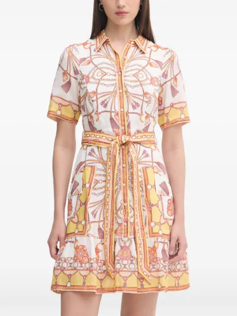 Hale Bob Aula belted chain-print mini dress