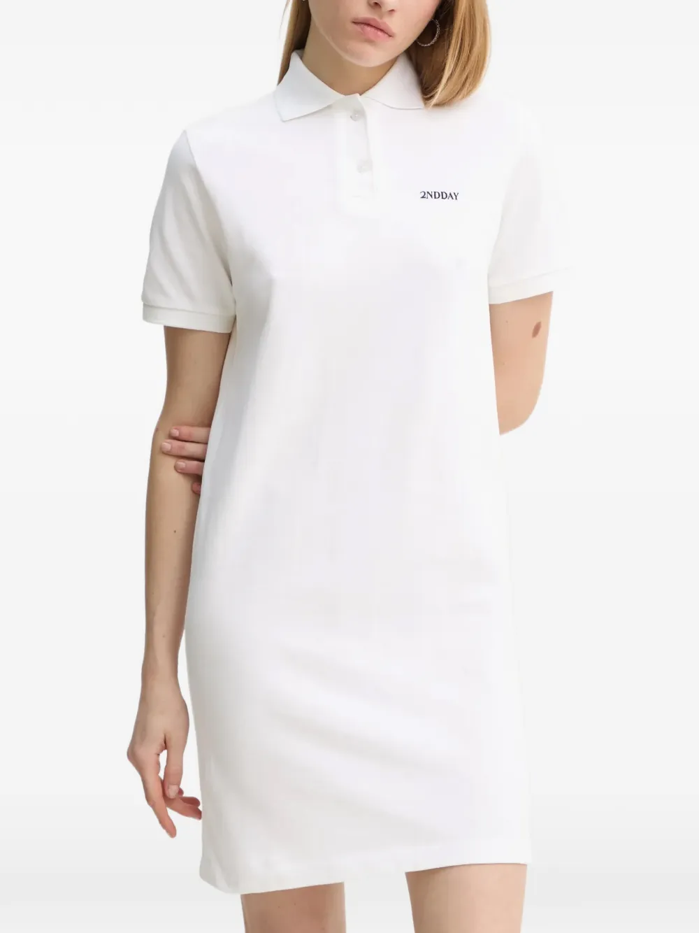 2nd Day Sophia cotton mini dress - Bianco