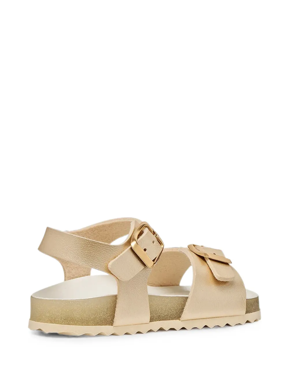 Geox Kids Metallic sandalen met gespsluiting Goud