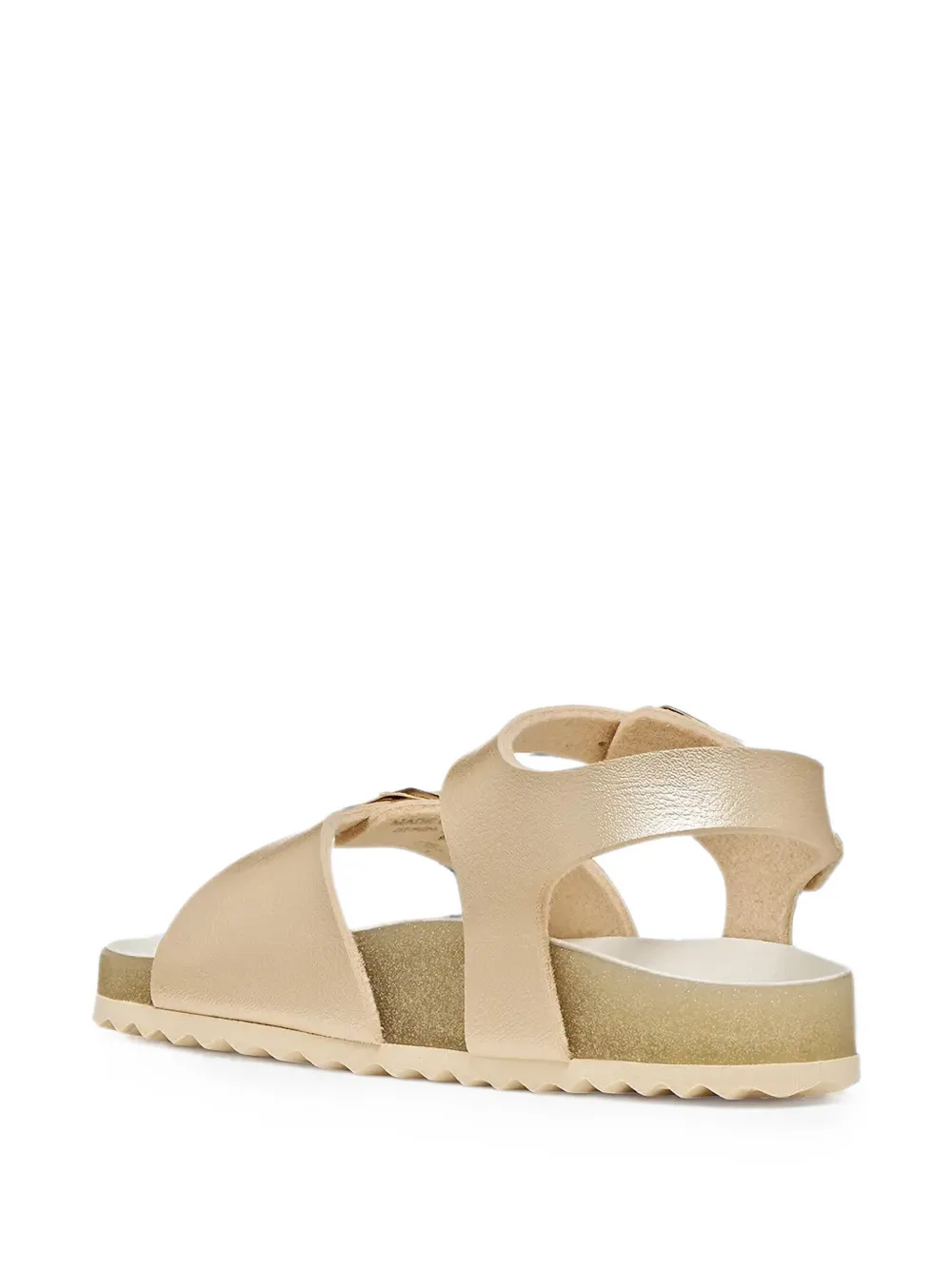 Geox Kids Metallic sandalen met gespsluiting Goud