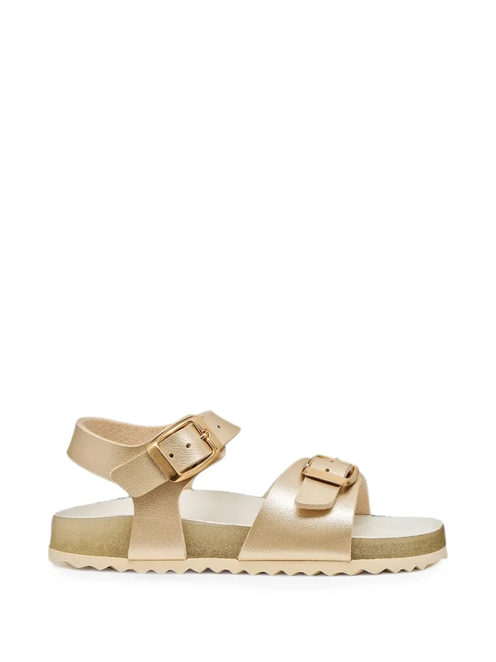Geox Kids Metallic sandalen met gespsluiting Goud