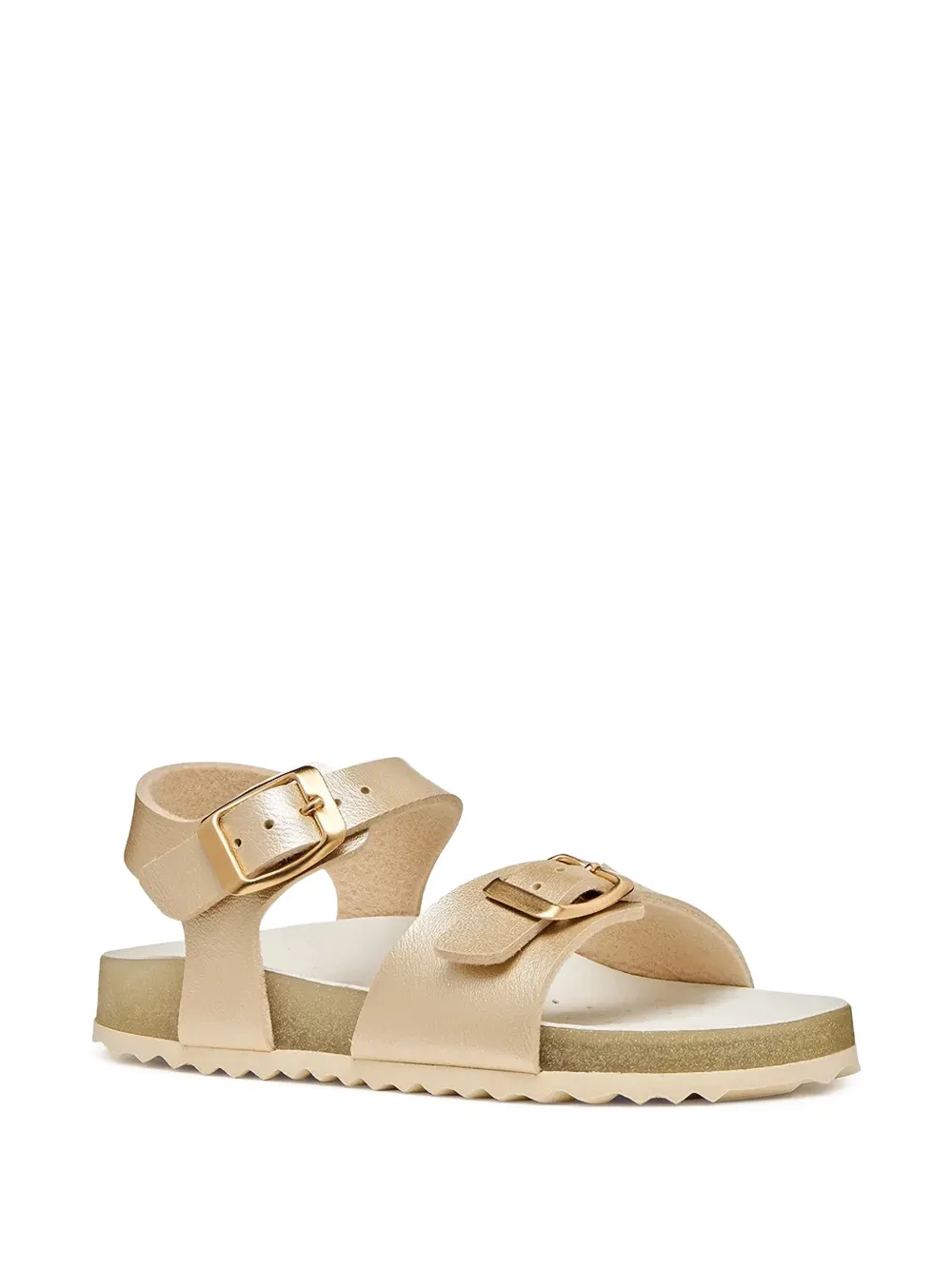 Geox Kids buckle-fastening metallic sandals - Oro