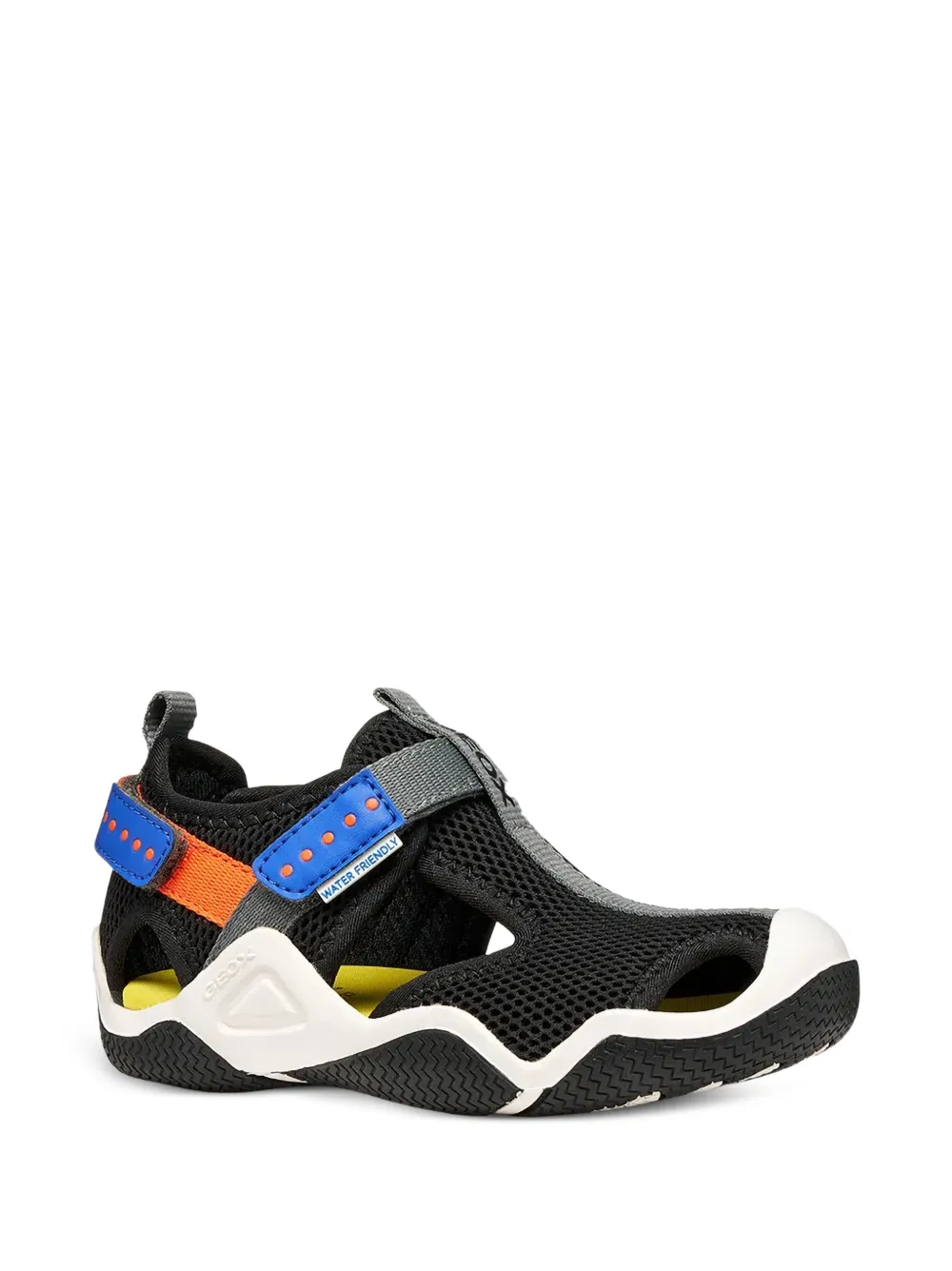 Geox Kids Wader touch-strap mesh sandals Zwart