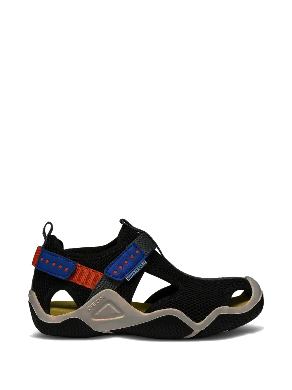 Geox Kids Wader touch-strap mesh sandals Zwart