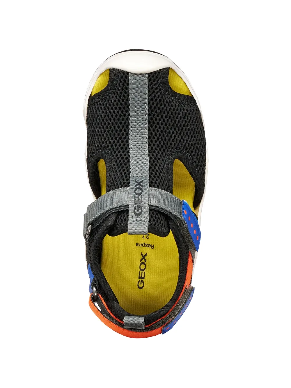 Geox Kids Wader touch-strap mesh sandals Zwart
