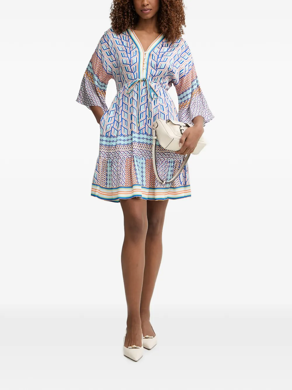 Hale Bob Theia mini-jurk met geometrische print Blauw