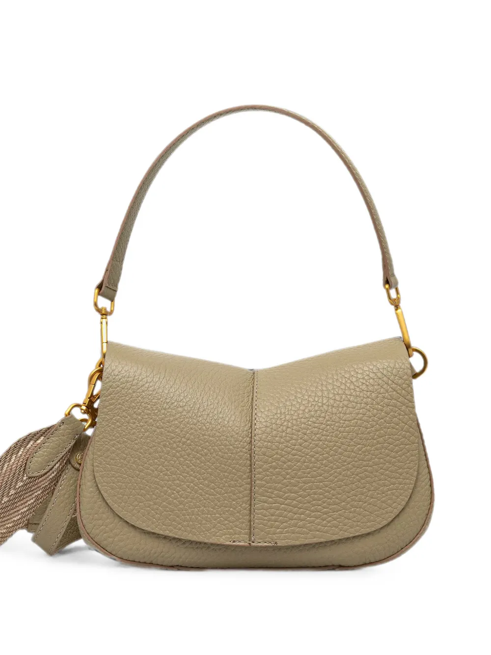 GIANNI CHIARINI grained-leather shoulder bag - Toni neutri