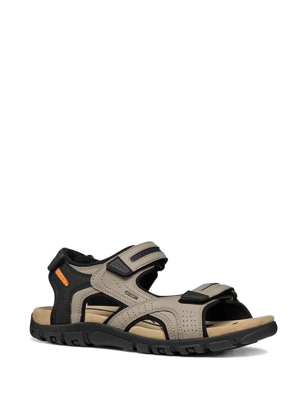 Geox Geperforeerde sandalen met klittenband Beige