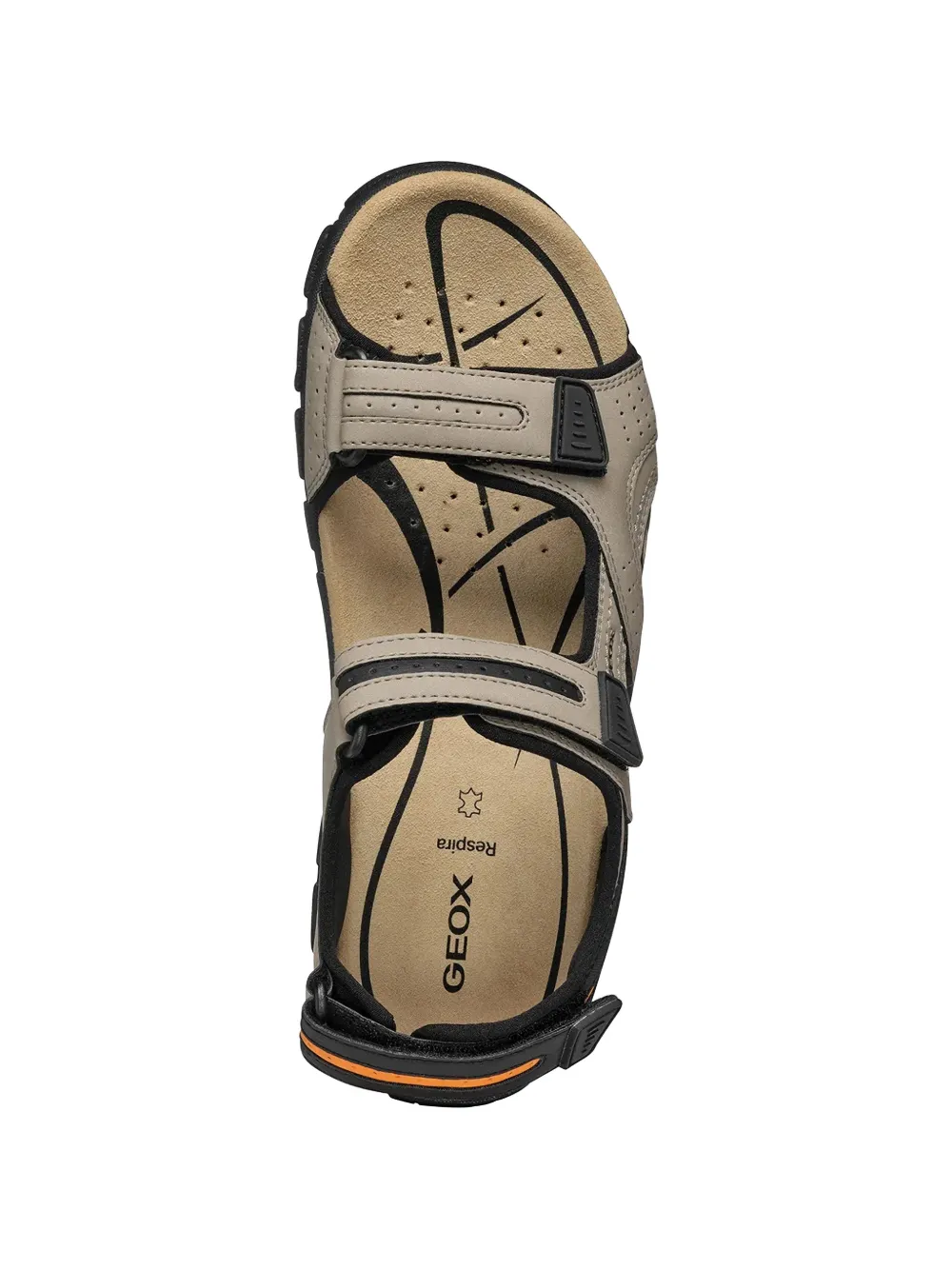 Geox Geperforeerde sandalen met klittenband Beige