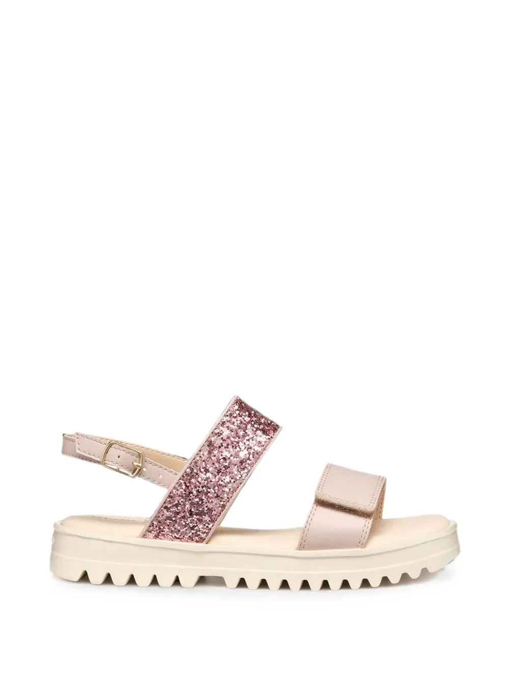 Geox Kids Coralie glitter-detail touch-strap sandals Roze