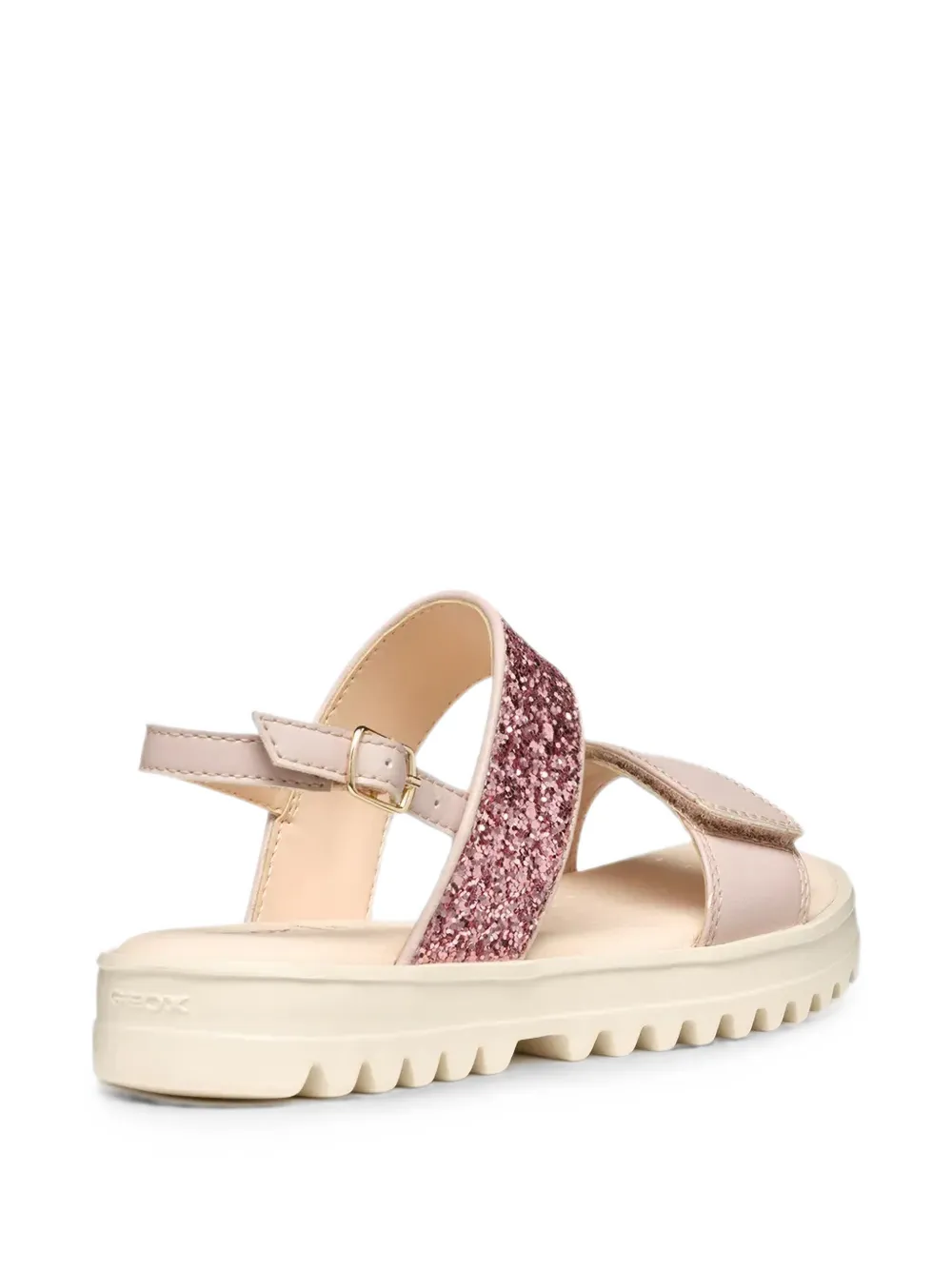 Geox Kids Coralie glitter-detail touch-strap sandals Roze