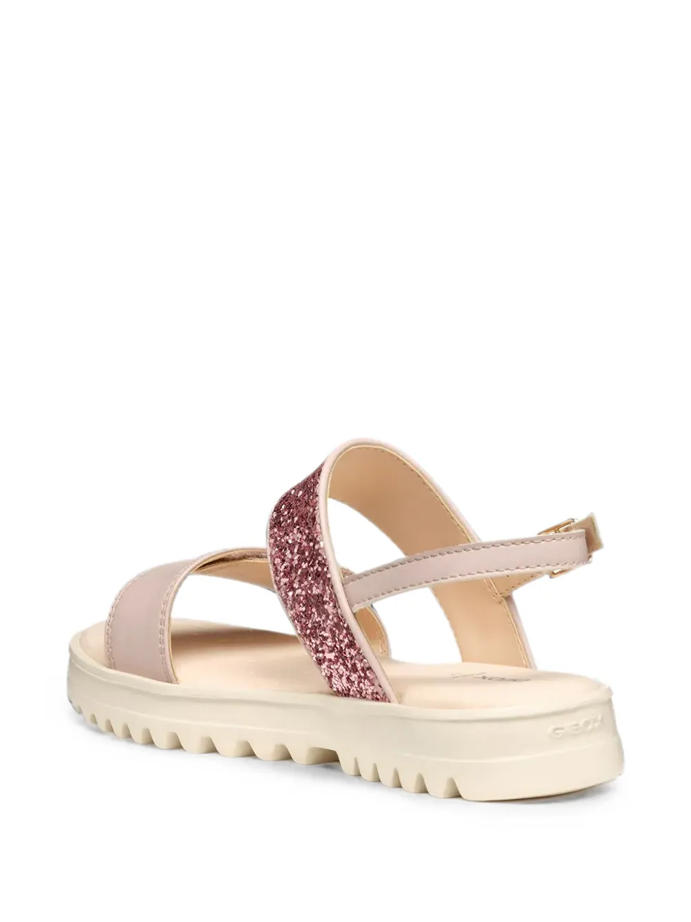 Geox Kids Coralie glitter-detail touch-strap sandals Roze